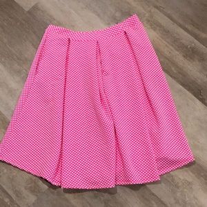 NWOT LuLaRoe Madison Hot Pink Polka Dot Skirt
